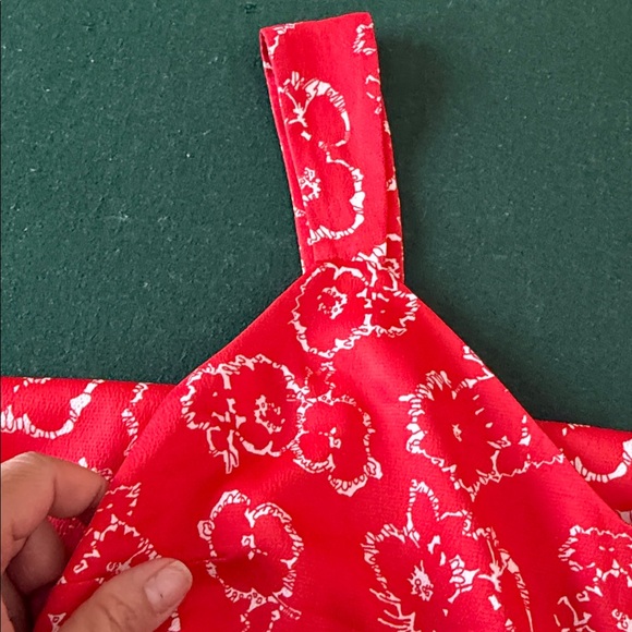 Banana Republic Red Floral High Low Dress - Picture 4 of 6